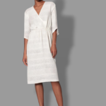 Cutlon white wrap dress