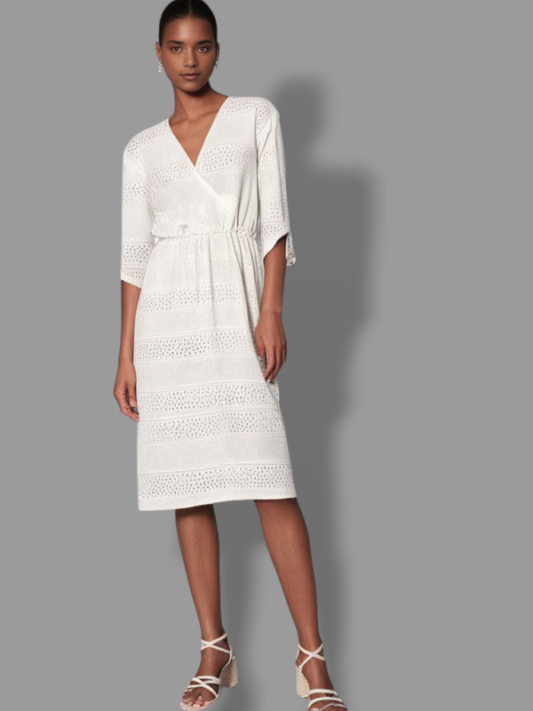 Cutlon white wrap dress