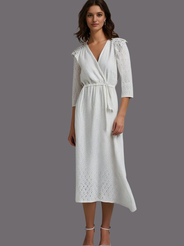 Cutlon White Wrap Dress