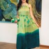 Green Silk Long Dress