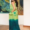 Green Silk Long Dress
