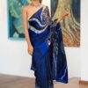Blue And White Saree