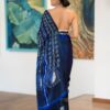 Blue And White Saree