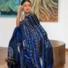 Blue And White Saree