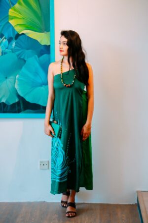Green One Shoulder Dress