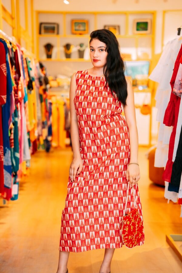 Xmas tree print dress