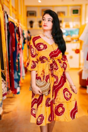 Red and Yellow dress