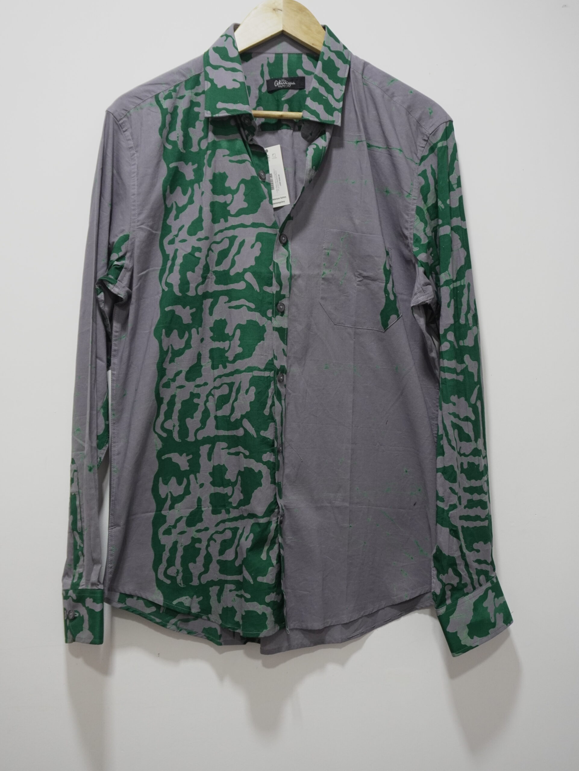 Green And Grey Cotton Shirt