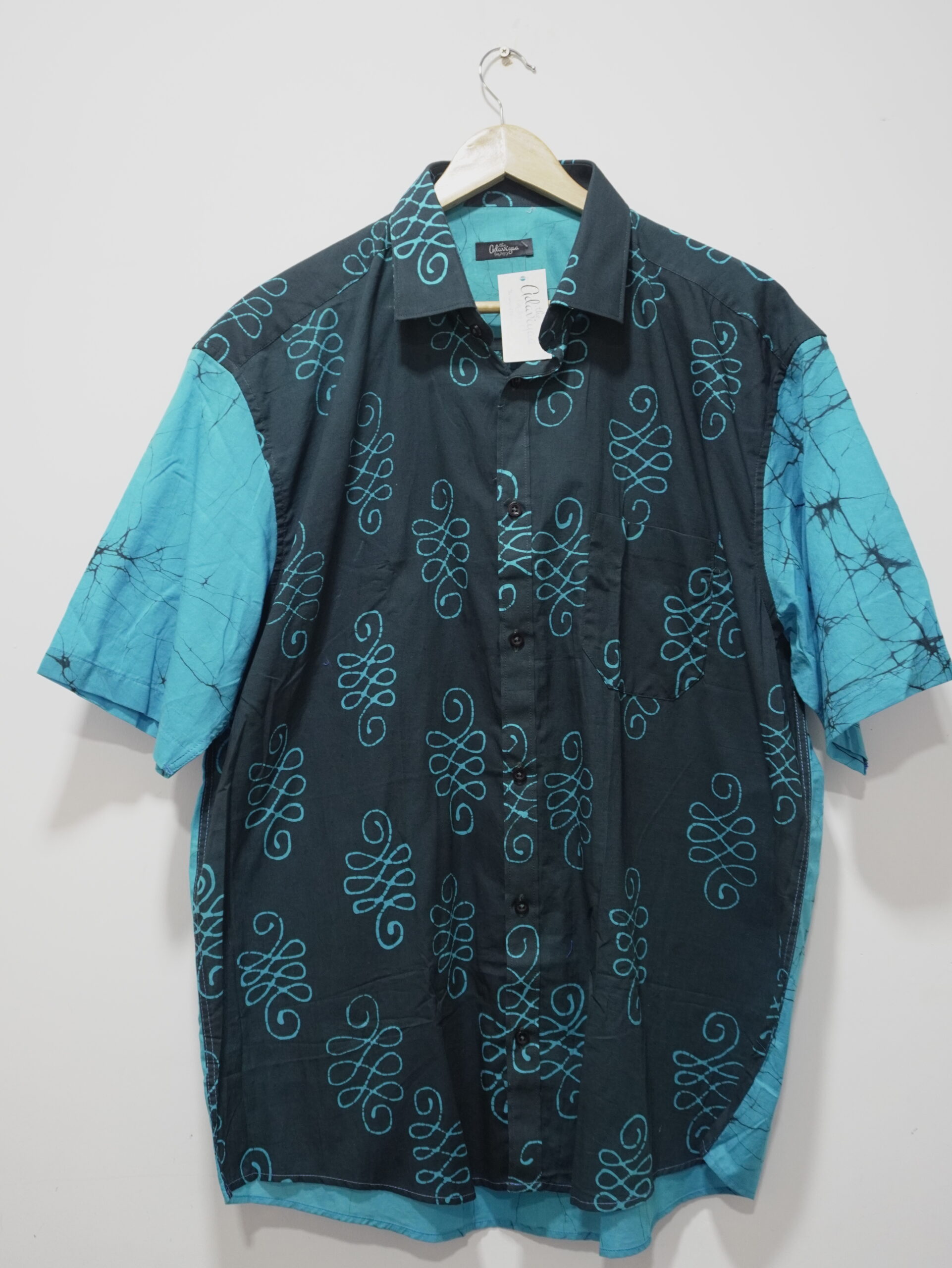 _DSC7547 Blue And Black Cotton Shirt