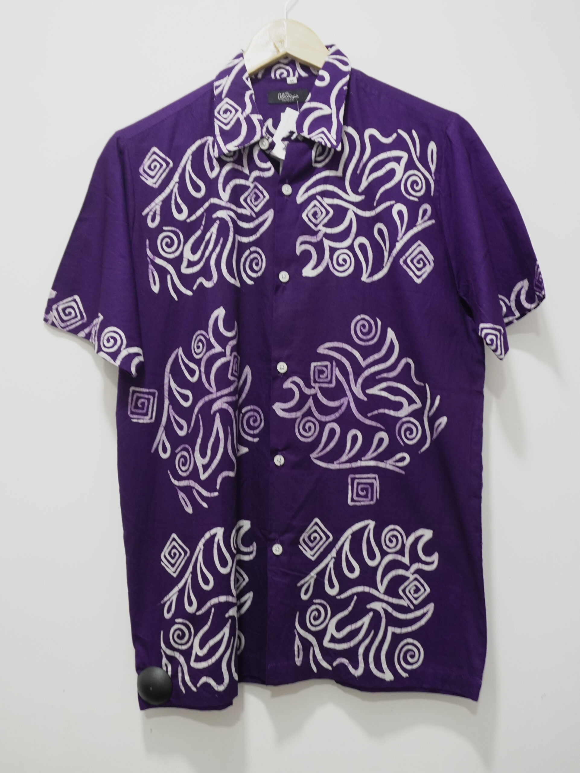 Purple And White Cotton Shirt