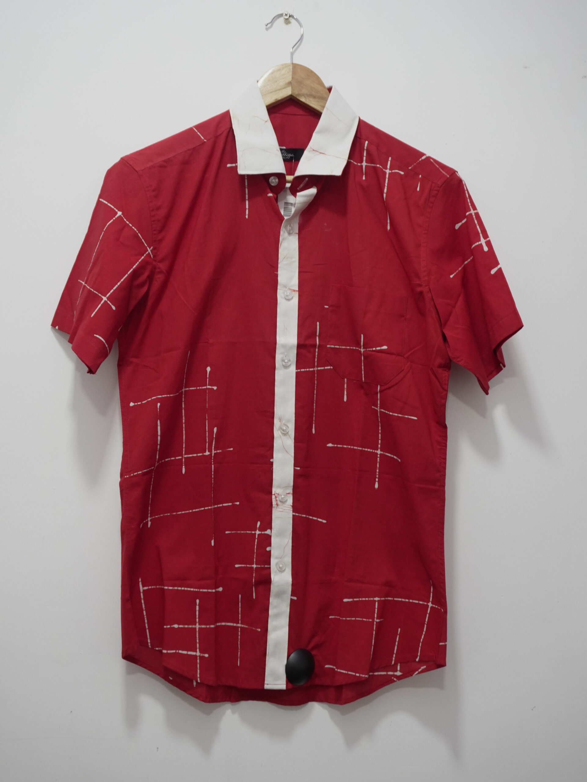 Red And White Cotton Shirt
