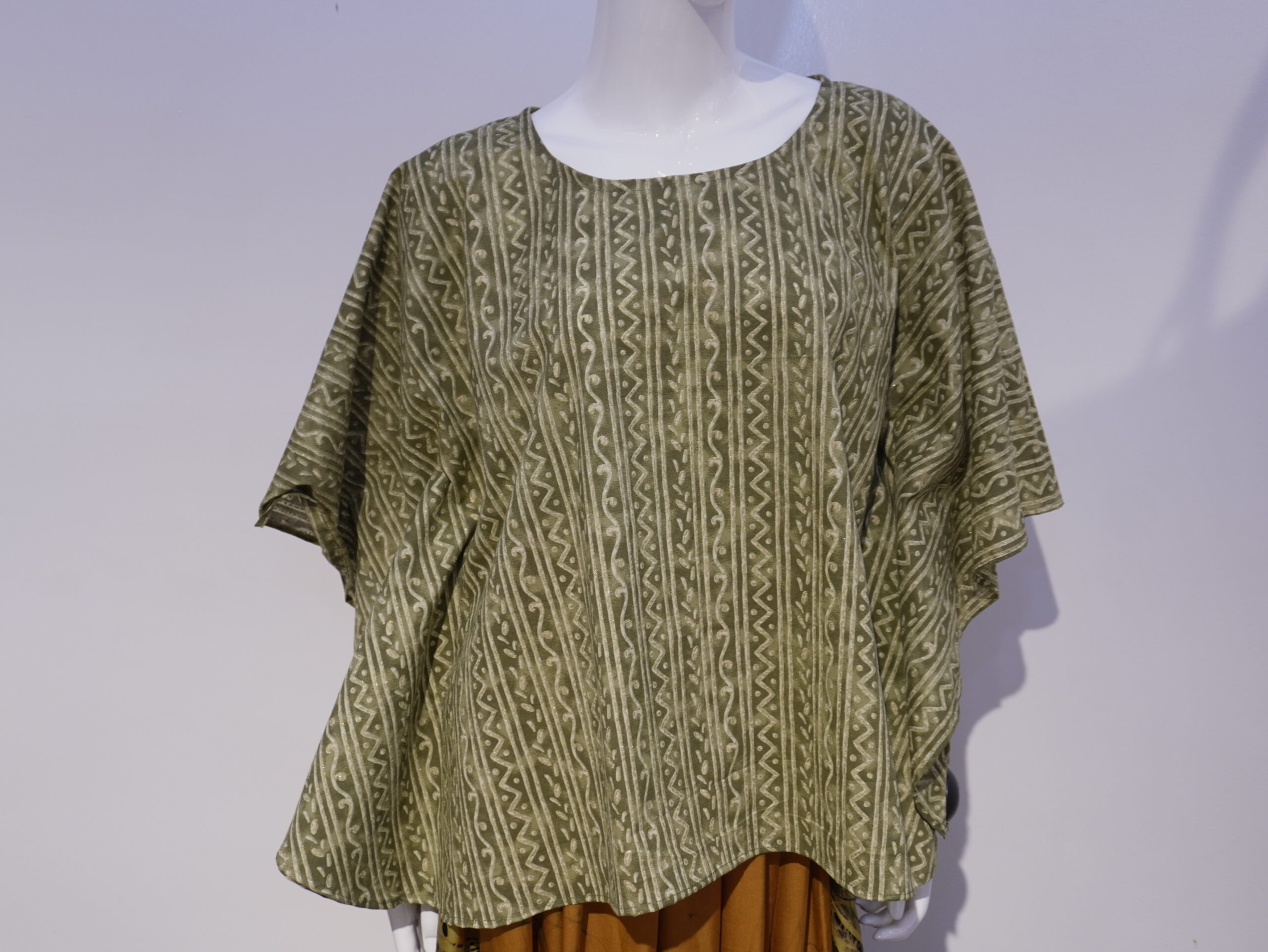 khaki green poncho