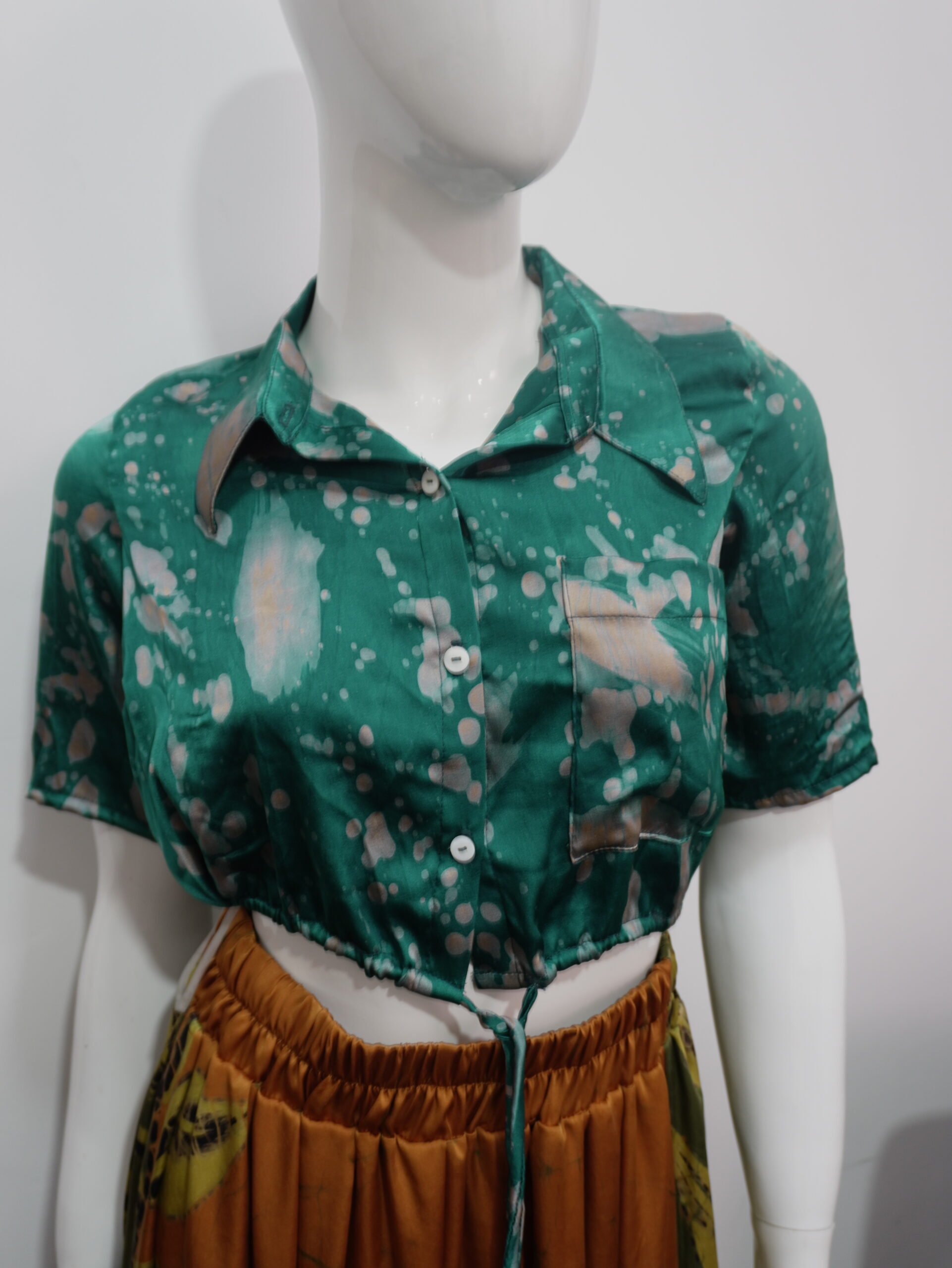 Green Silk Top