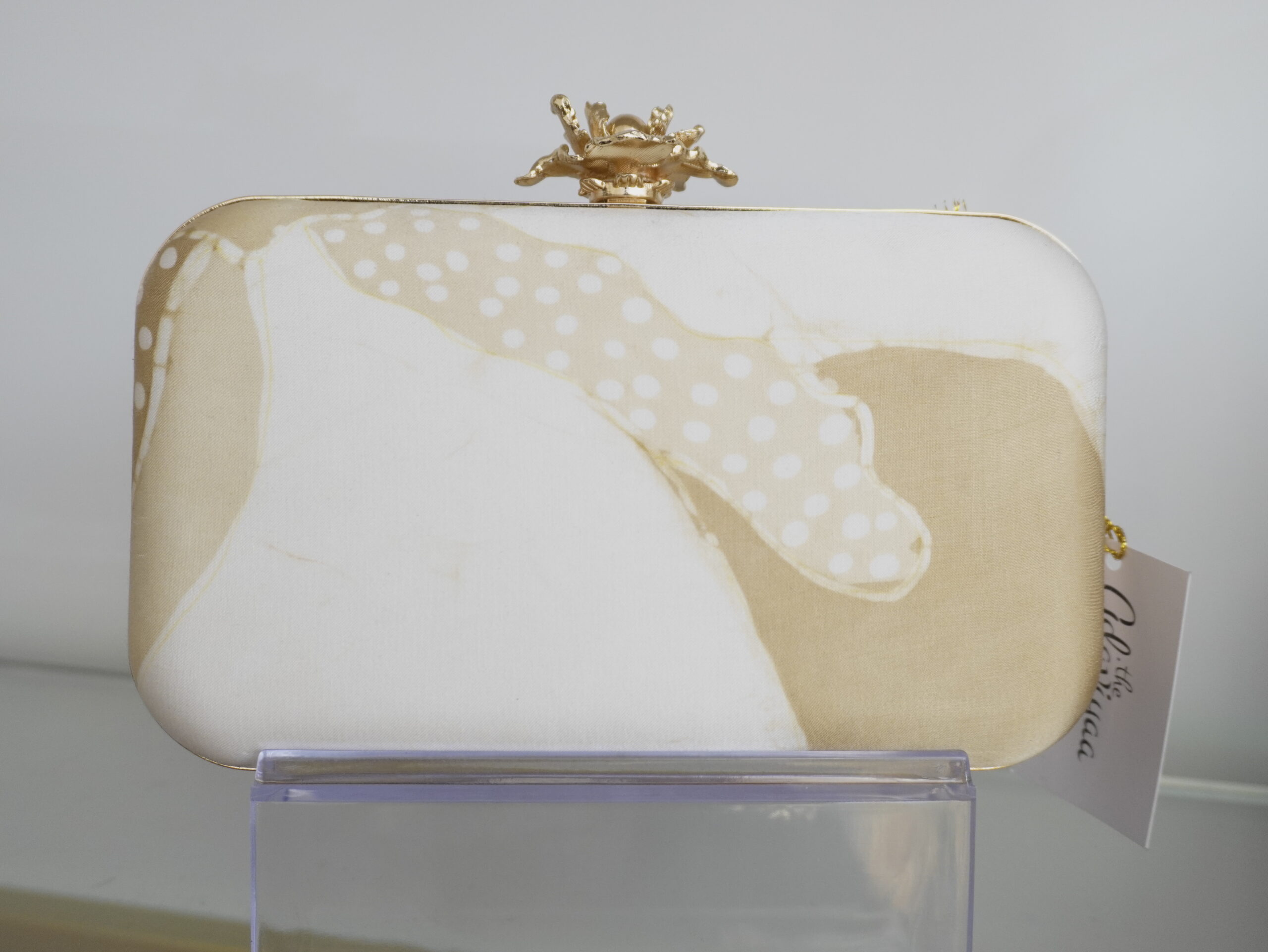 White Batik Clutch