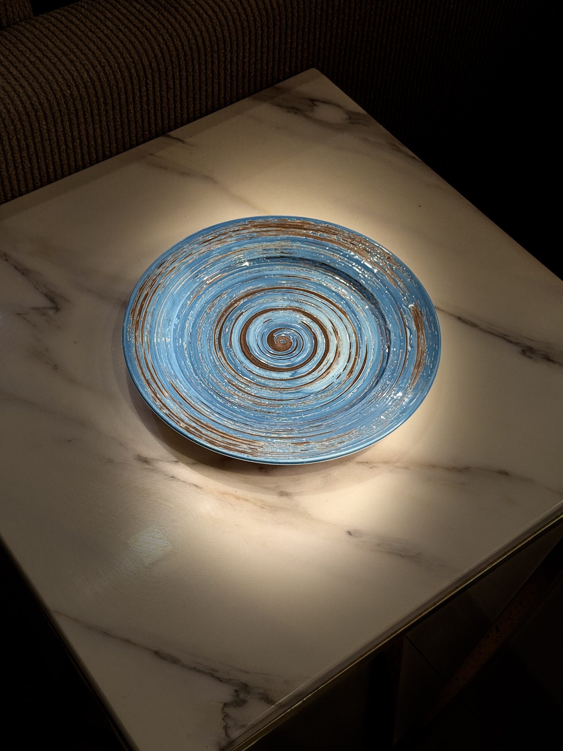 Blue Design Plate