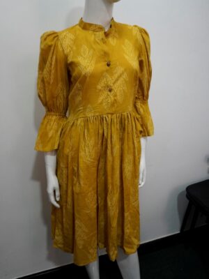 Yellow midi dress