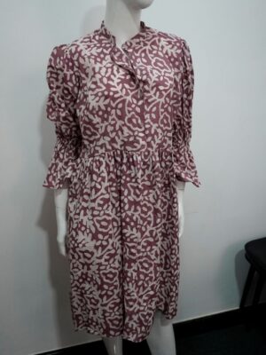 Brown midi dress