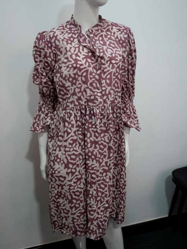Brown midi dress