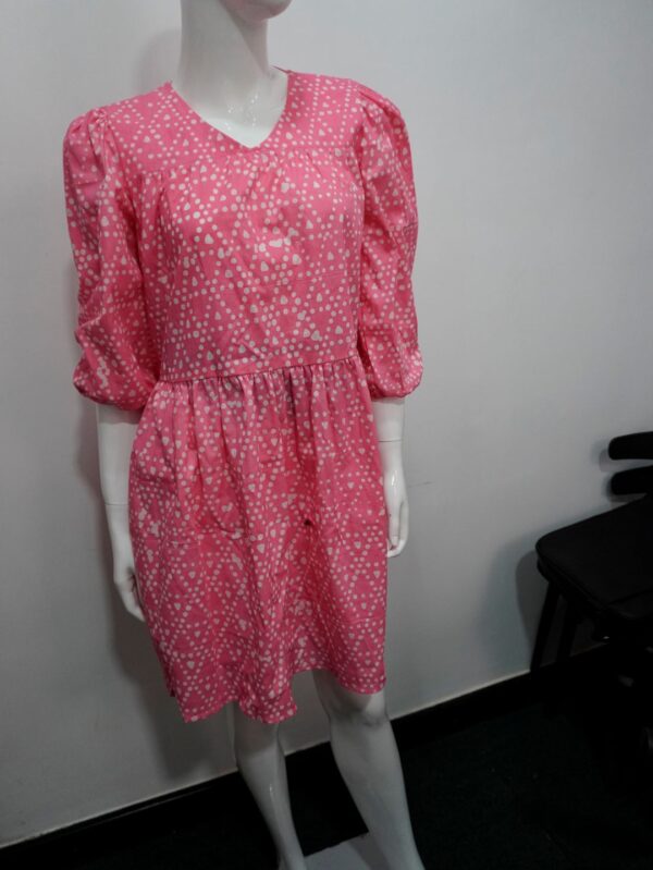 Pink midi dress