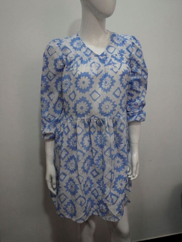 White and blue mdi dress