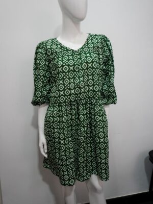 Green midi dress