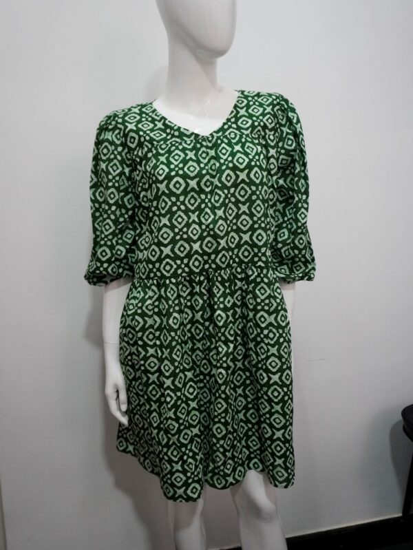 Green midi dress