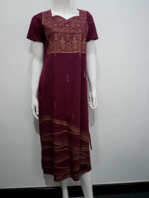 Maroon painted dress