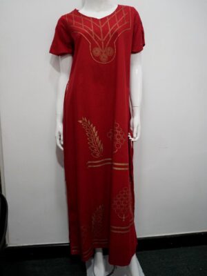 Red paint dress