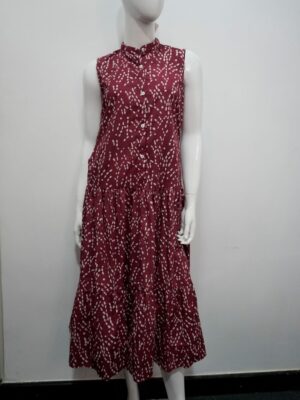 Red with white dot dress