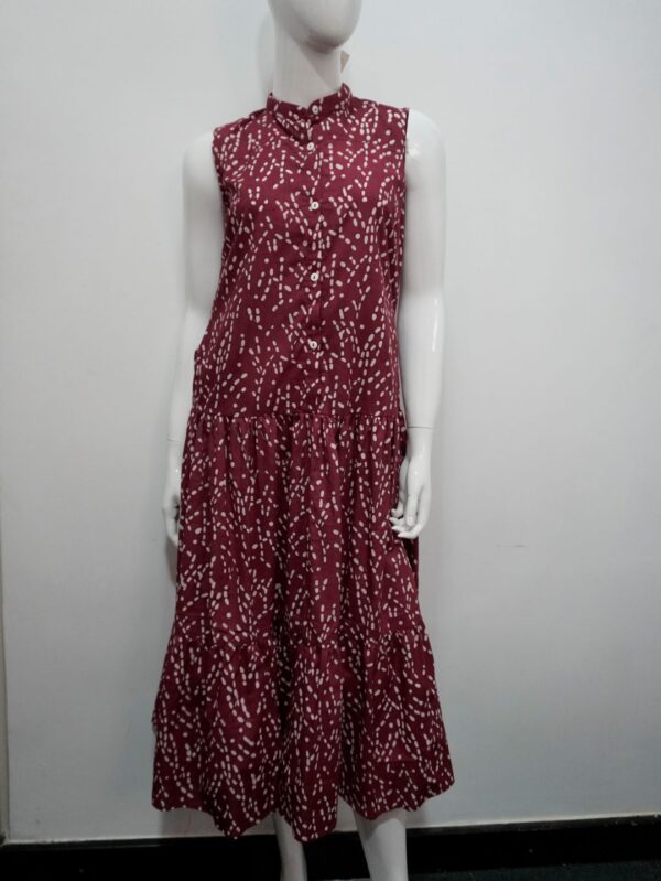 Red with white dot dress