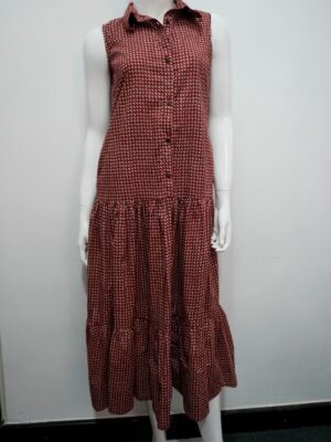 Brown sleeveless dress