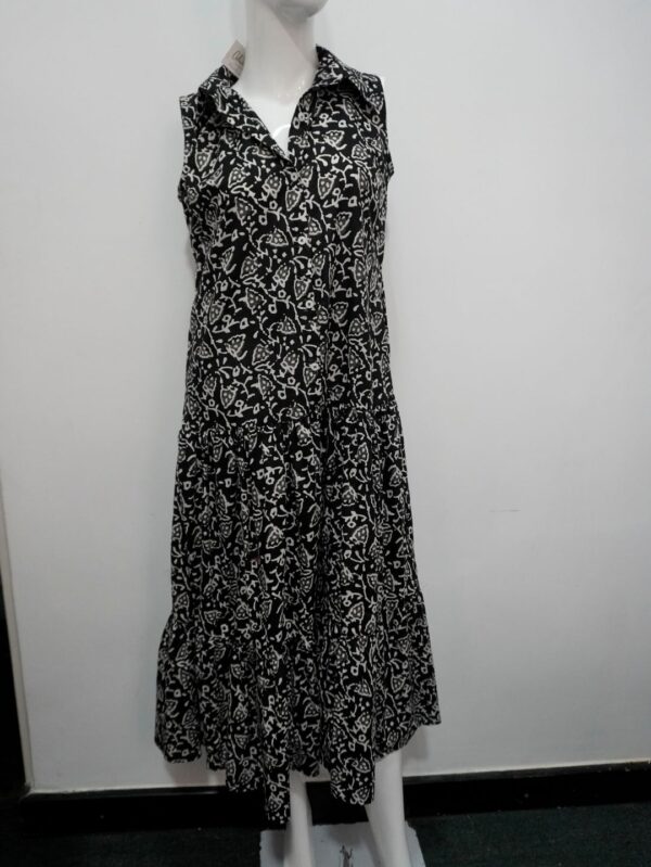 Black and white long dress