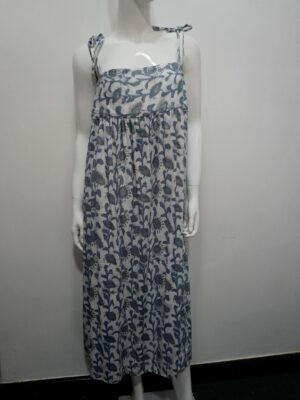 Whitw and blue midi dress