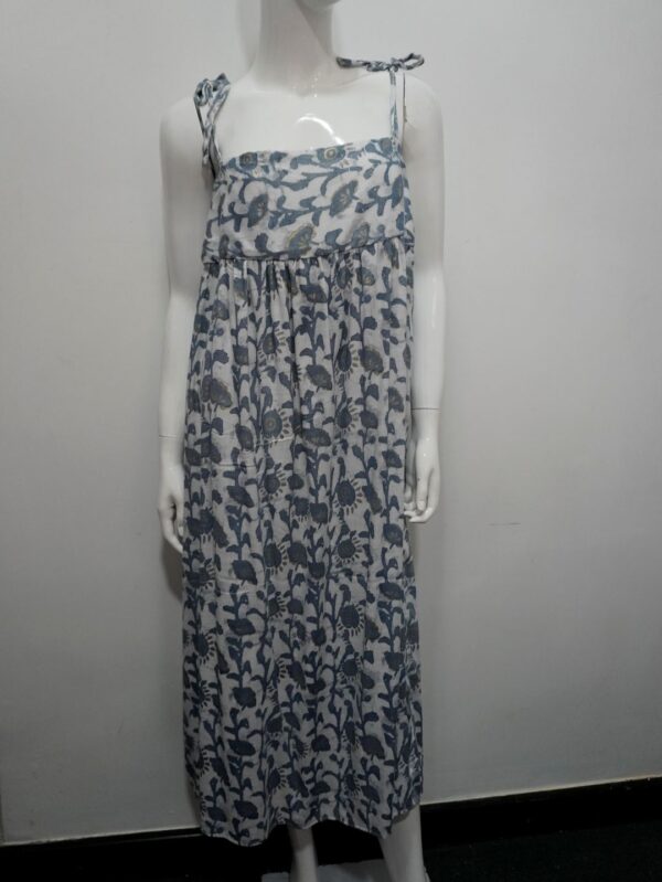 Whitw and blue midi dress