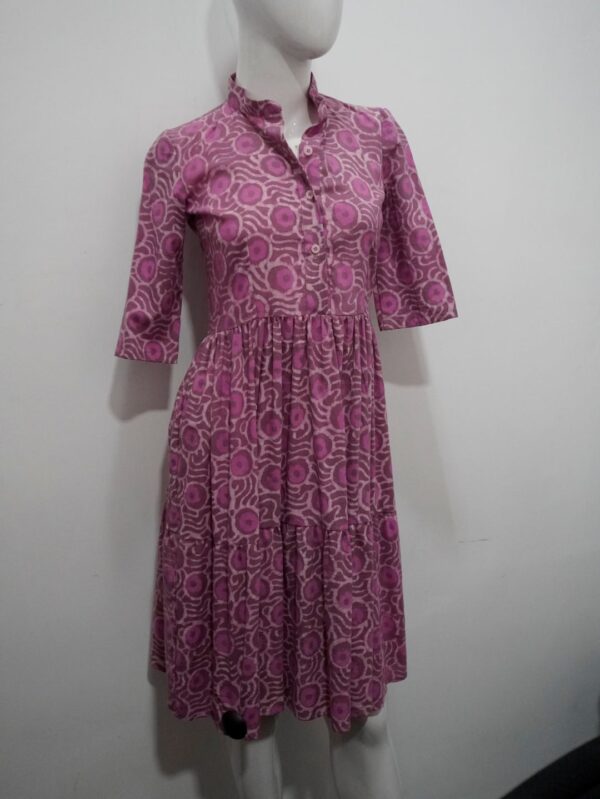 Pink midi dress