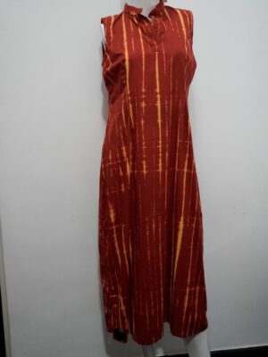 Brown sleeveless dress