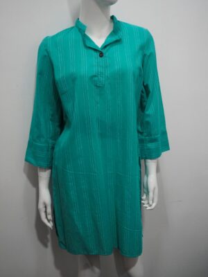 Green printed dress