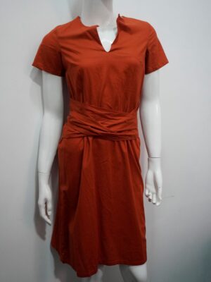 Orange dress with belt