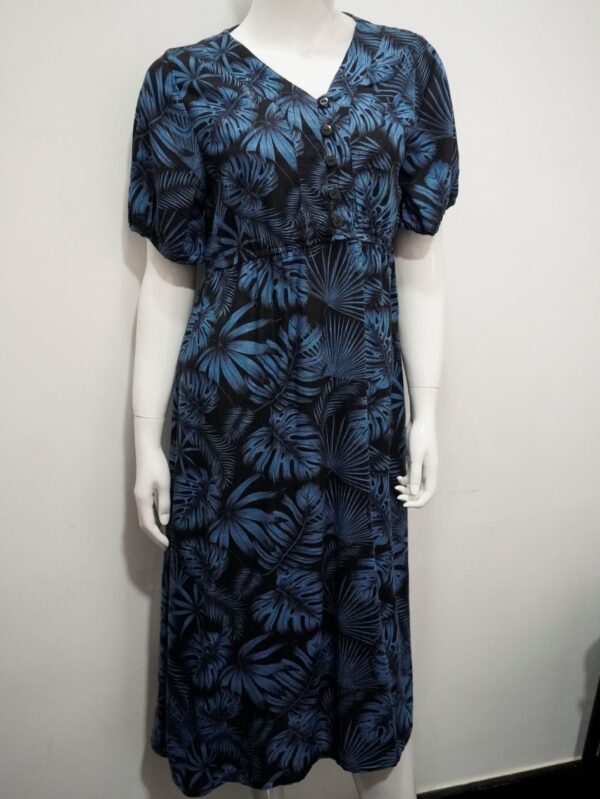 Blue and black dress