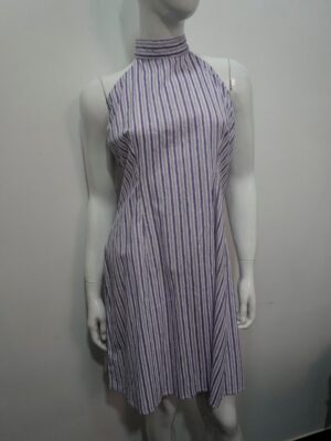 Purple and white short dress