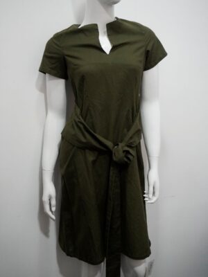 Green short sleeve dress