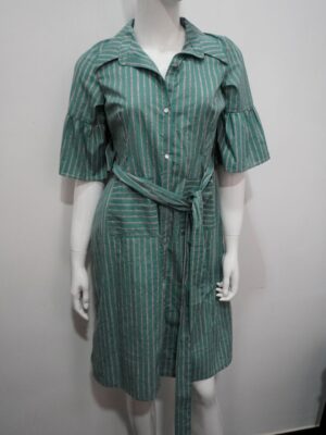Green stripe dress