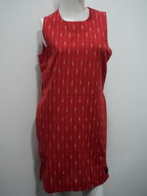 Red strapeless dress