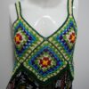 Green and orange dress