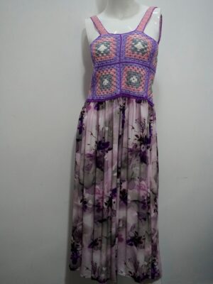 Purpl and pink dress