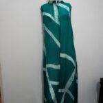 Green silk dress